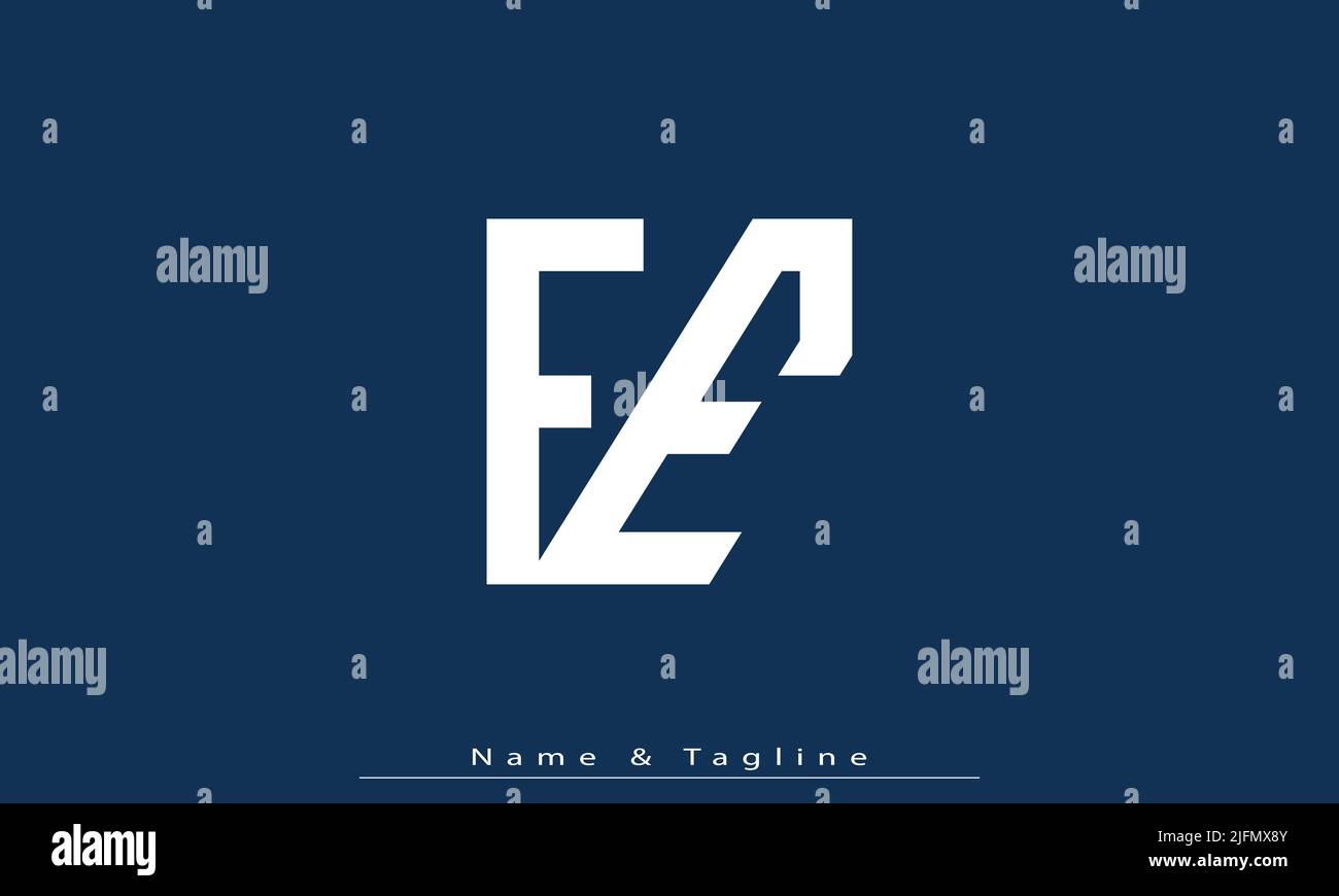Alphabet letters Initials Monogram logo FE , EF Stock Vector