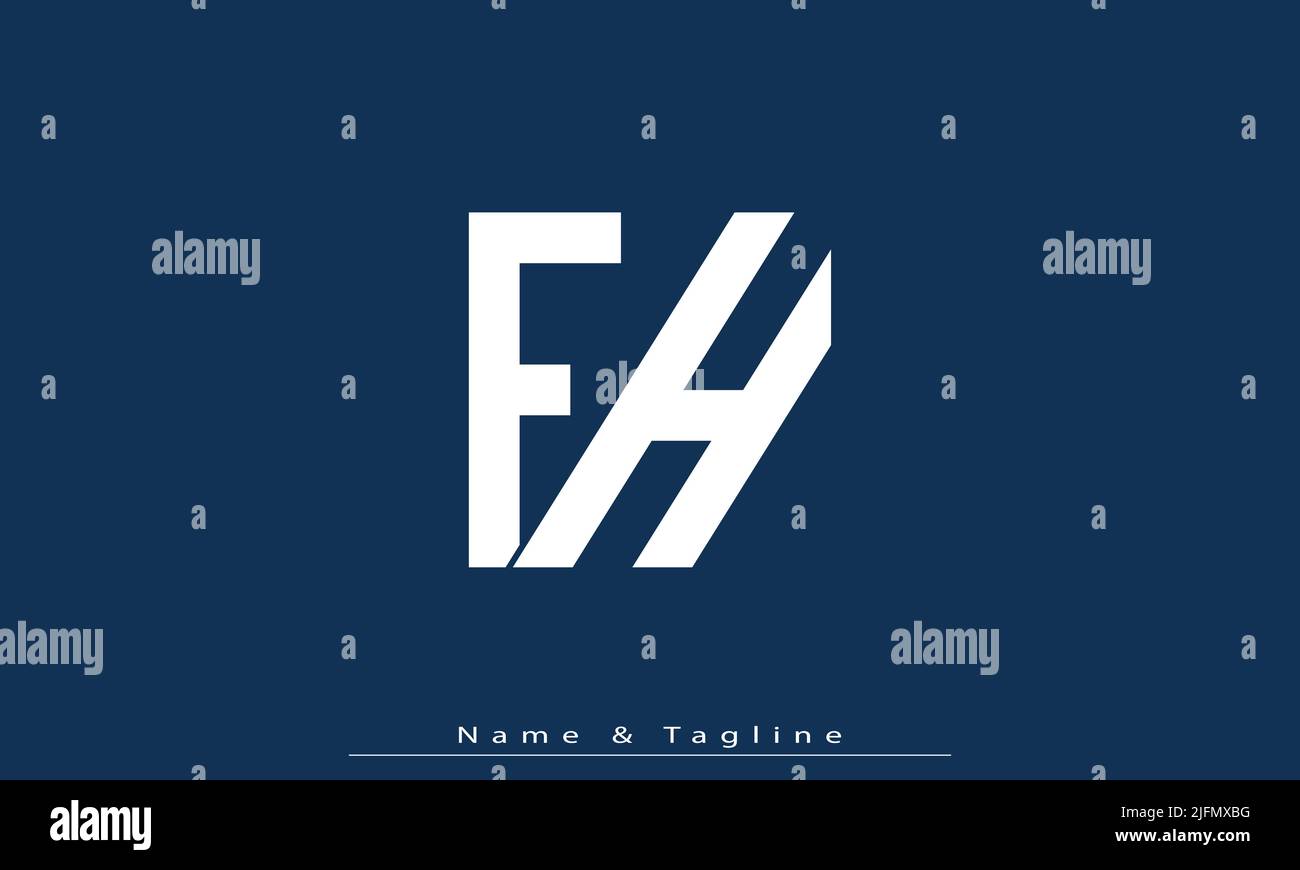Alphabet letters Initials Monogram logo FH , HF Stock Vector Image ...