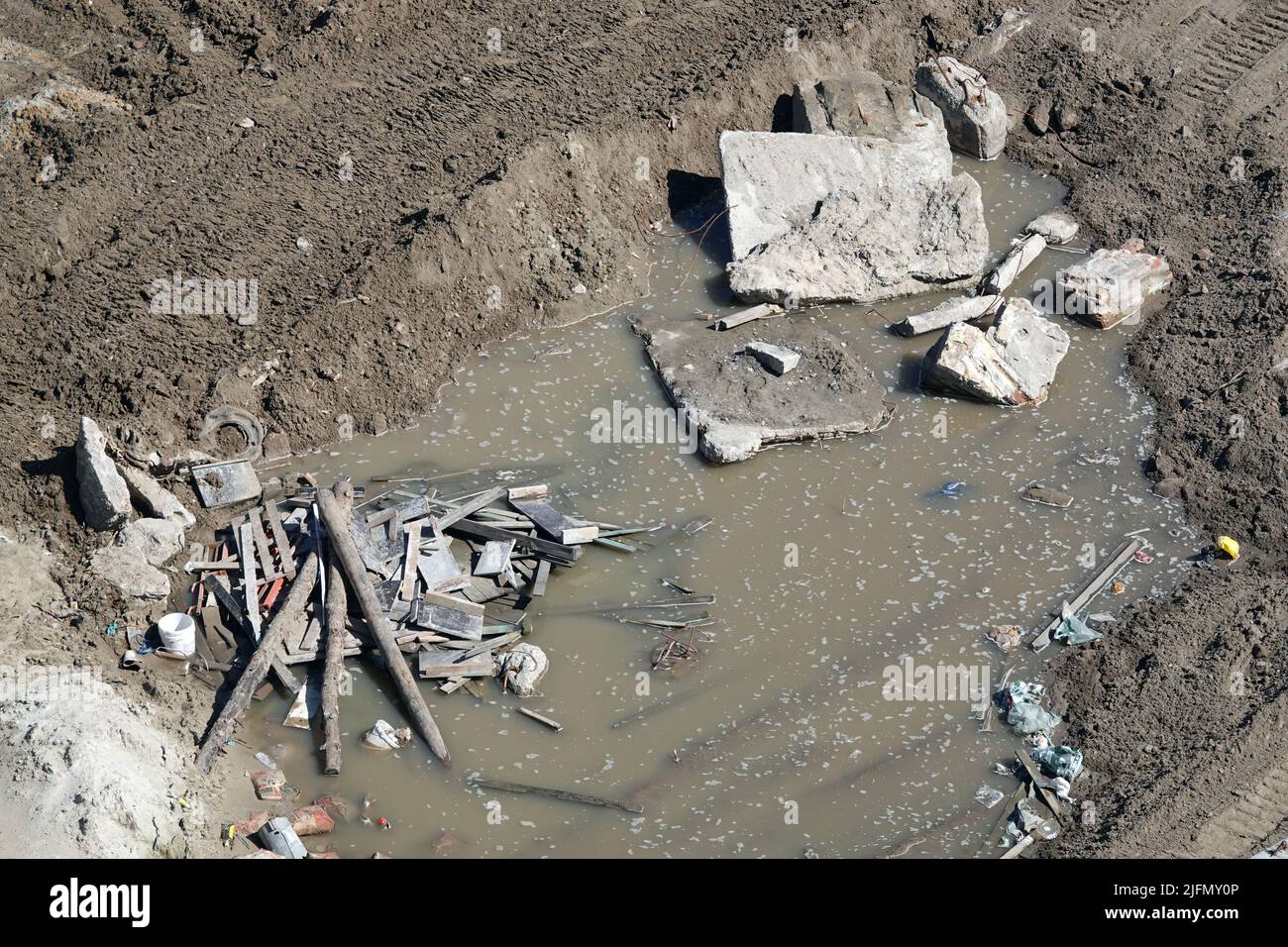 Kiev, Ukraine March 13, 2019 Foundation zero cycle construction