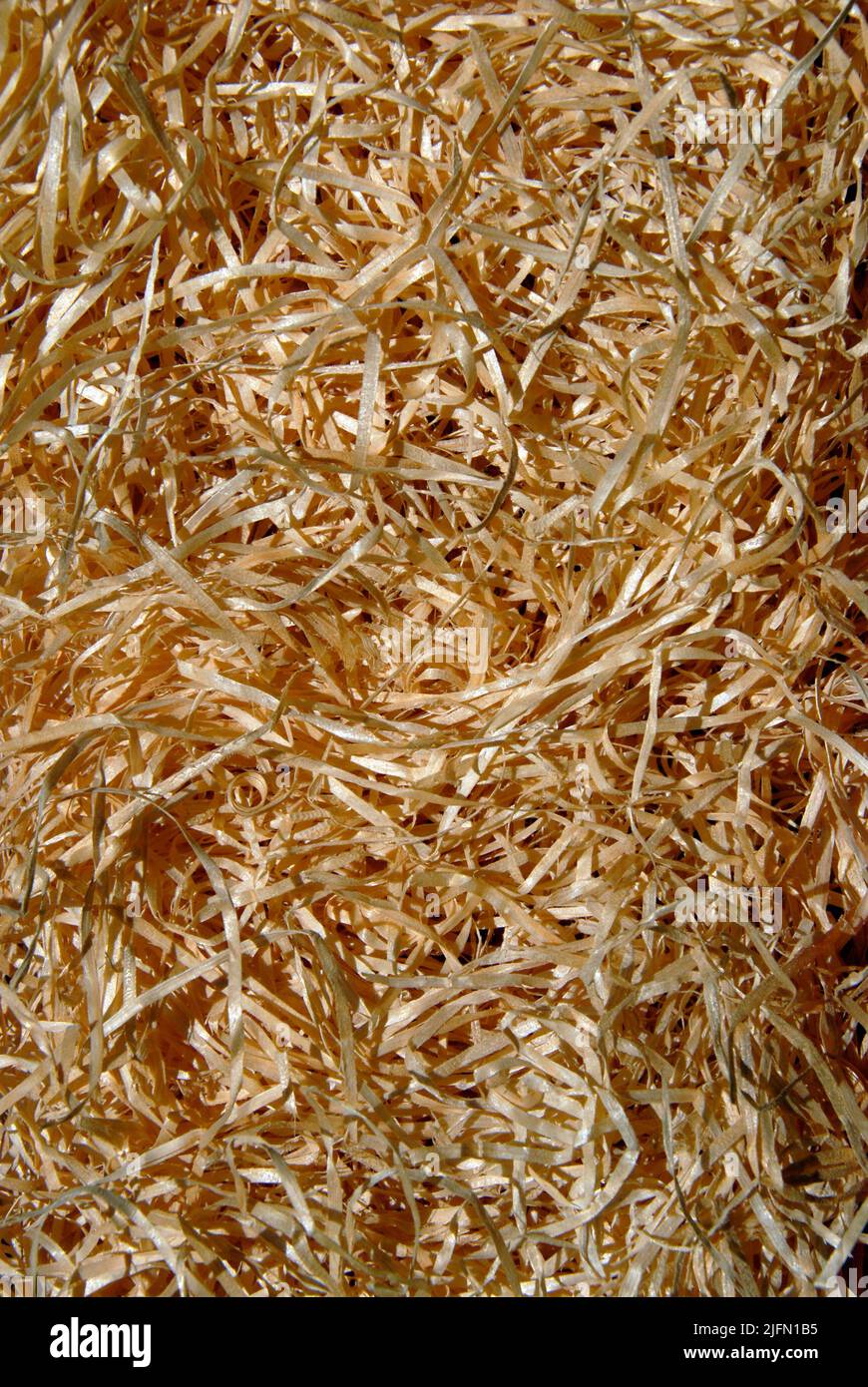 Abstract of straw used as packaging for protection of contents Stock Photo