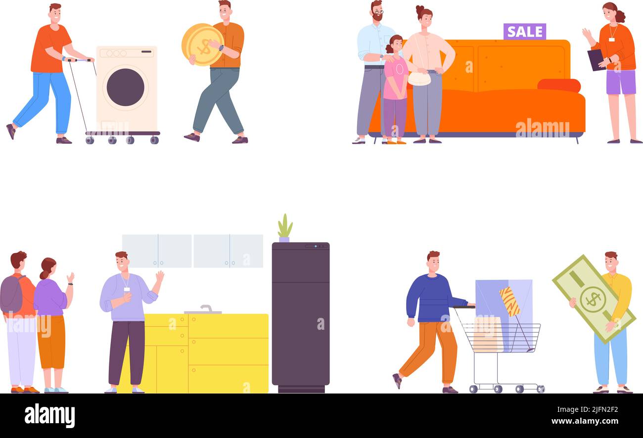 Kitchen equipment store couple Stock Vector Images Alamy