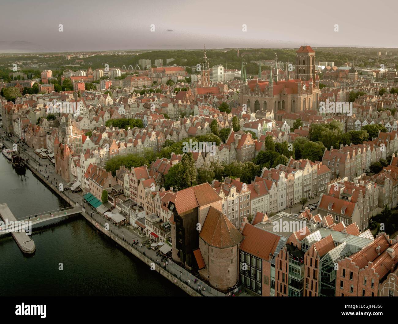 gdansk old town panorama Stock Photo