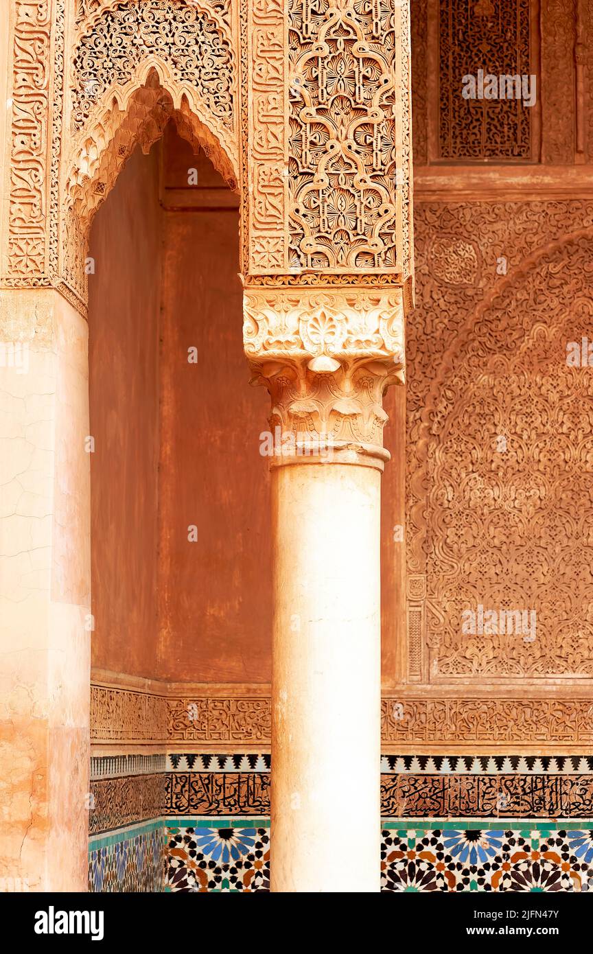 Morocco Marrakesh. Saadian tombs. Royal necropolis Stock Photo
