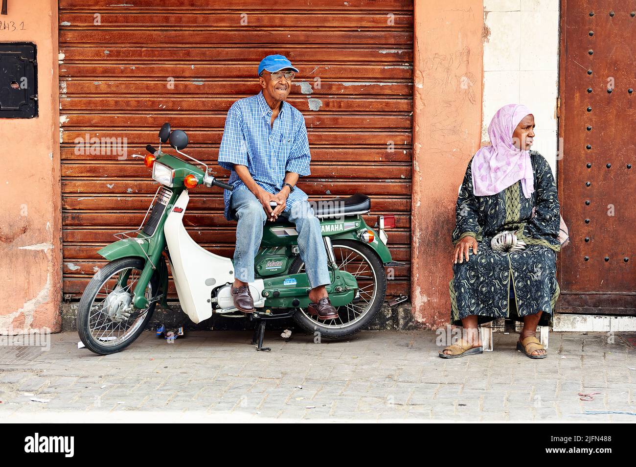 Morocco Marrakesh. Life in the Medina Stock Photo