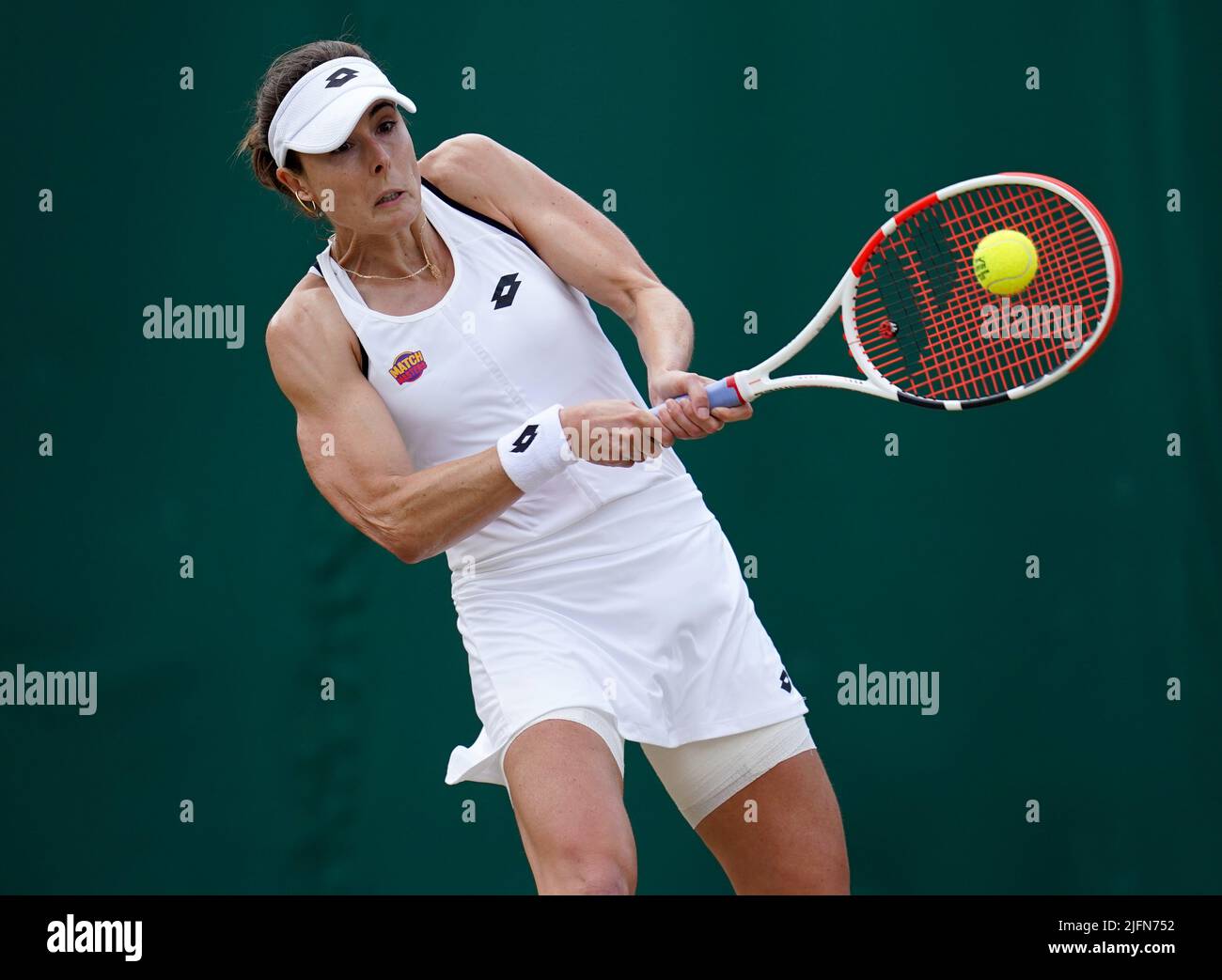 Alize in action against Ajla Tomljanovic in action against Ajla