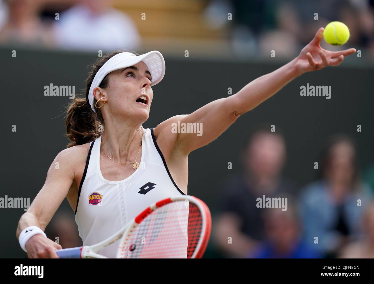 Alize in action against Ajla Tomljanovic on day eight of the