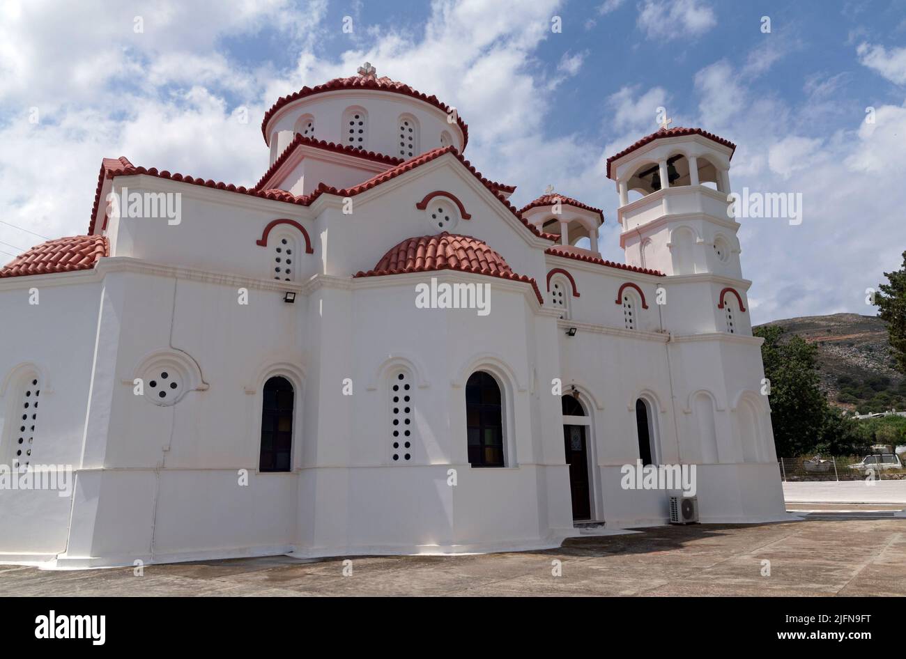 Agios Nicolaos church, Livadia,Tilos island, Dodecanese, Greece Stock