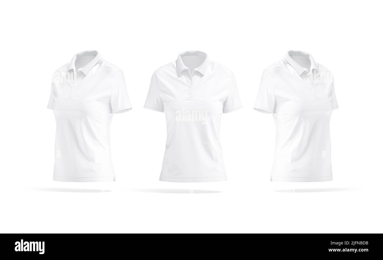 White polo shirt outlet side view