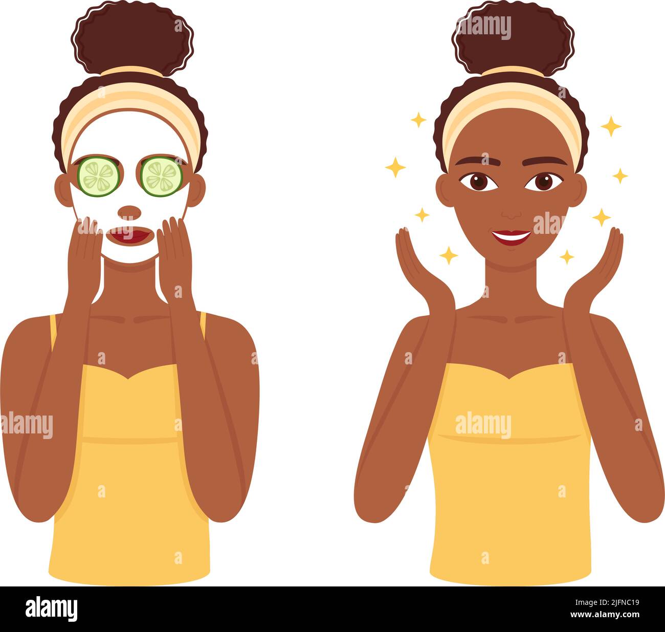 Facial woman spa Stock Vector Images Alamy