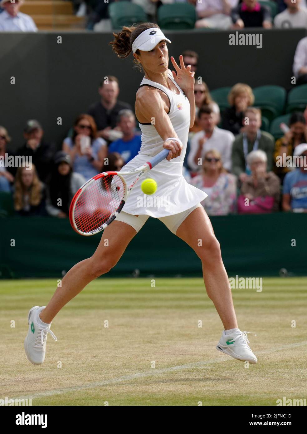 Alize in action against Ajla Tomljanovic on day eight of the
