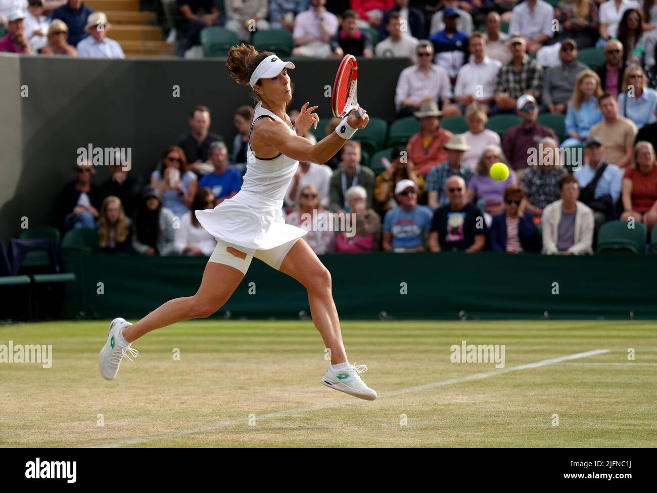 Alize in action against Ajla Tomljanovic on day eight of the