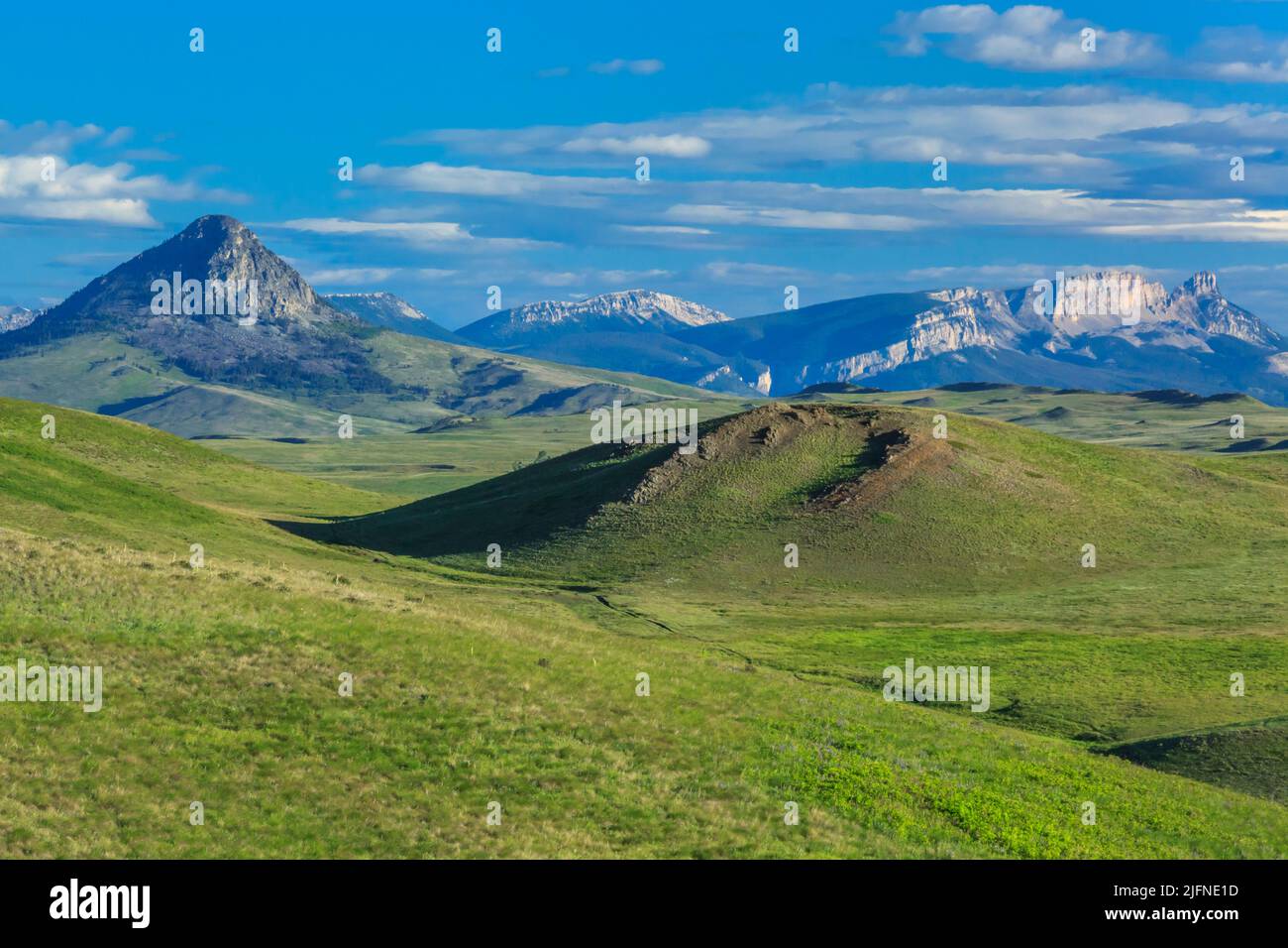 prairie hills below the rocky mountain front near augusta, montana Stock Photo
