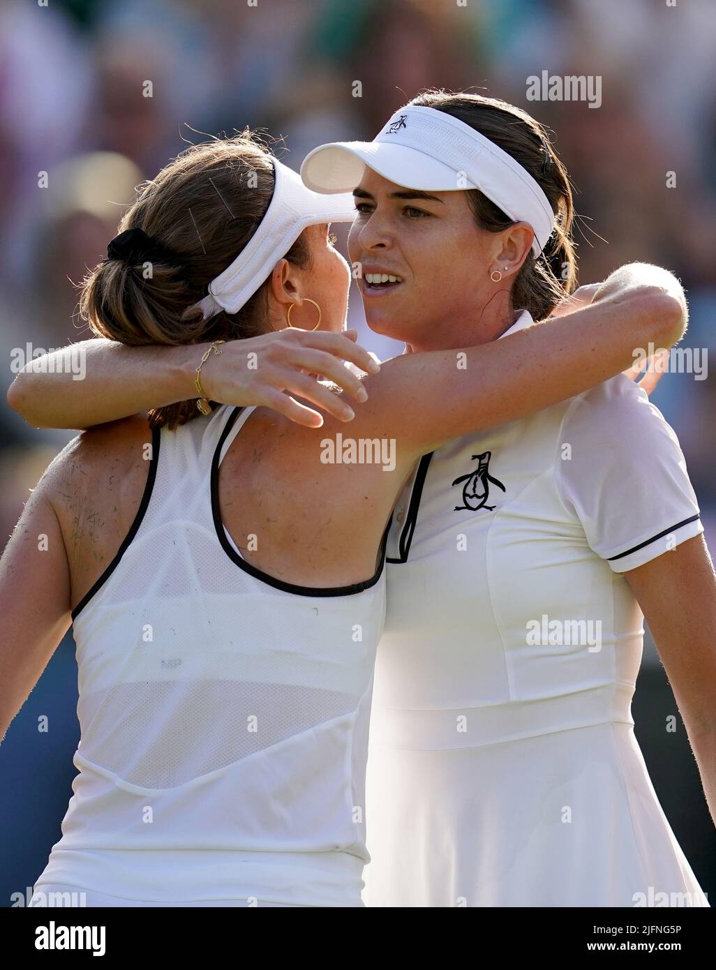 Ajla Tomljanovic after her match against Alize on day eight of