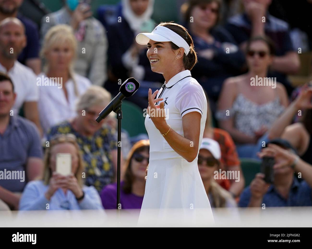 Ajla Tomljanovic in an interview after her match against Alize