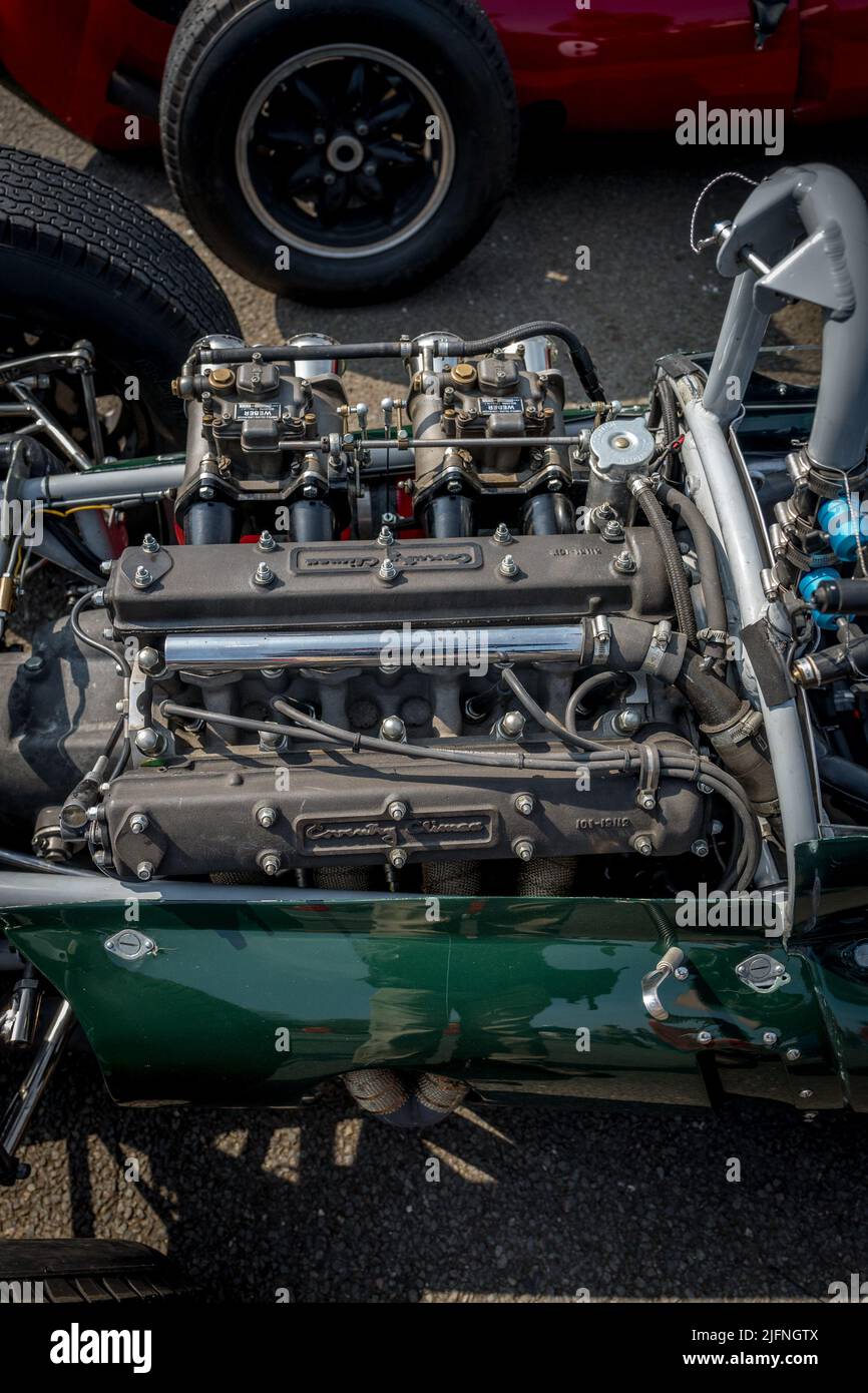 CooperClimax T53 racing car engine bay Stock Photo Alamy