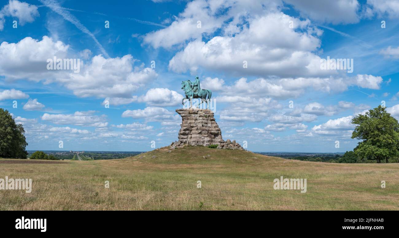 The Copper Horse III statue (1831), by Richard Westmacott, Snow