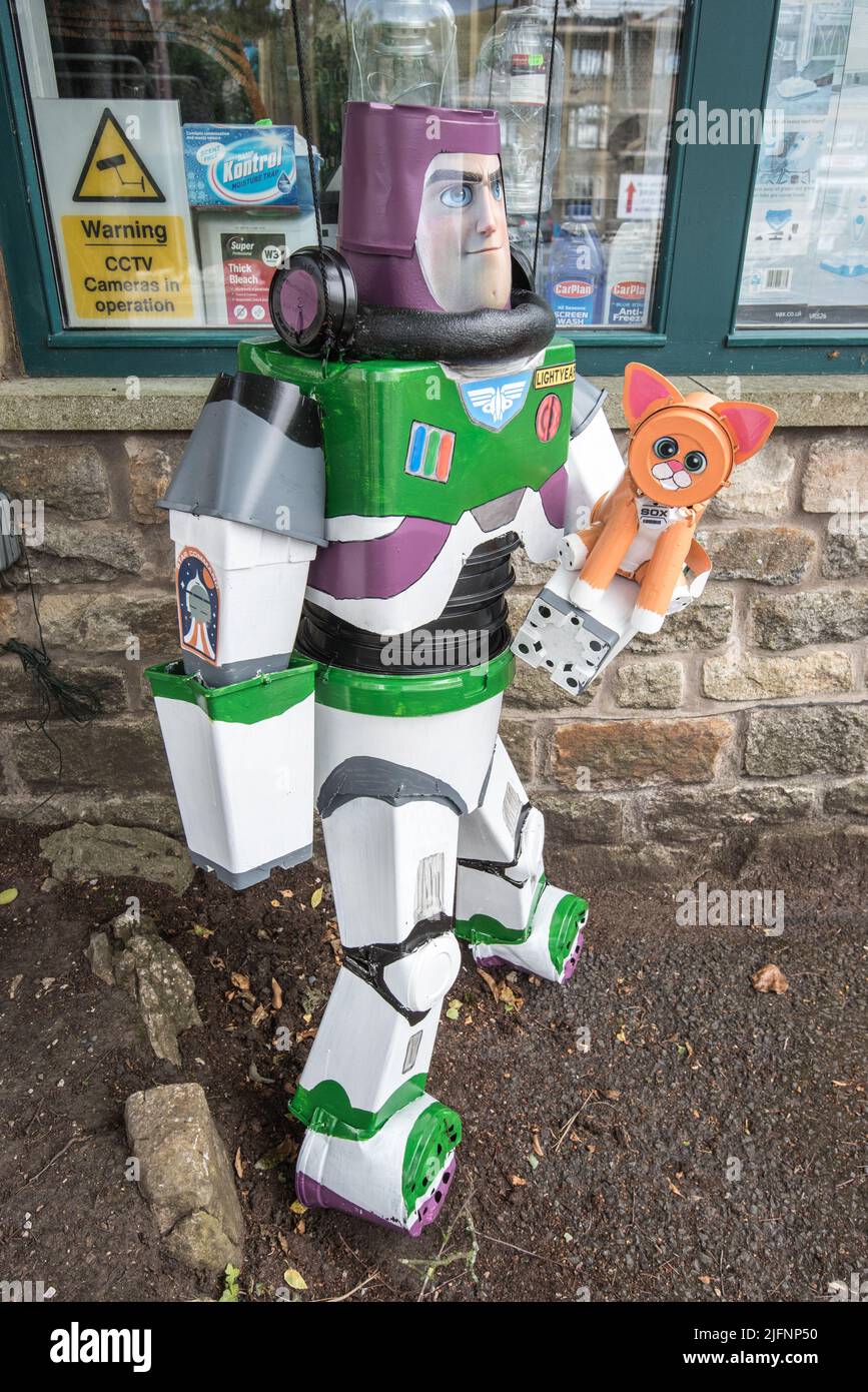 Fantastic construction of Buzz Lightyear and his robotic cat Sox at