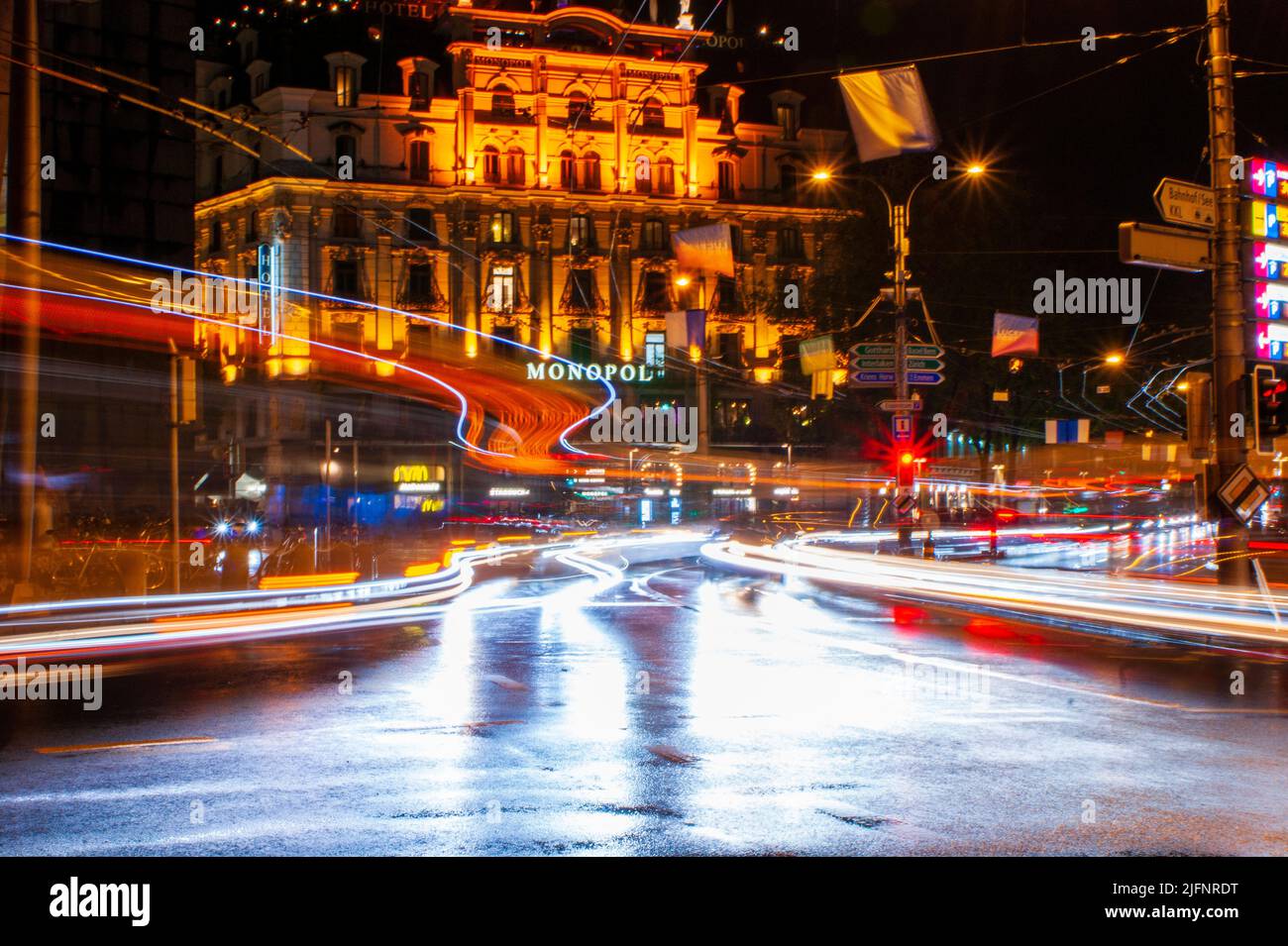 Luzern by night Stock Photo