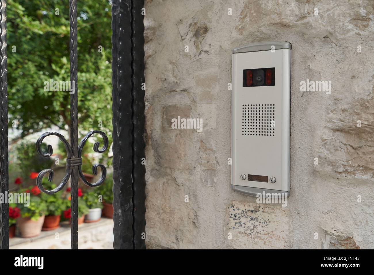 House intercom system with video surveillance Stock Photo - Alamy
