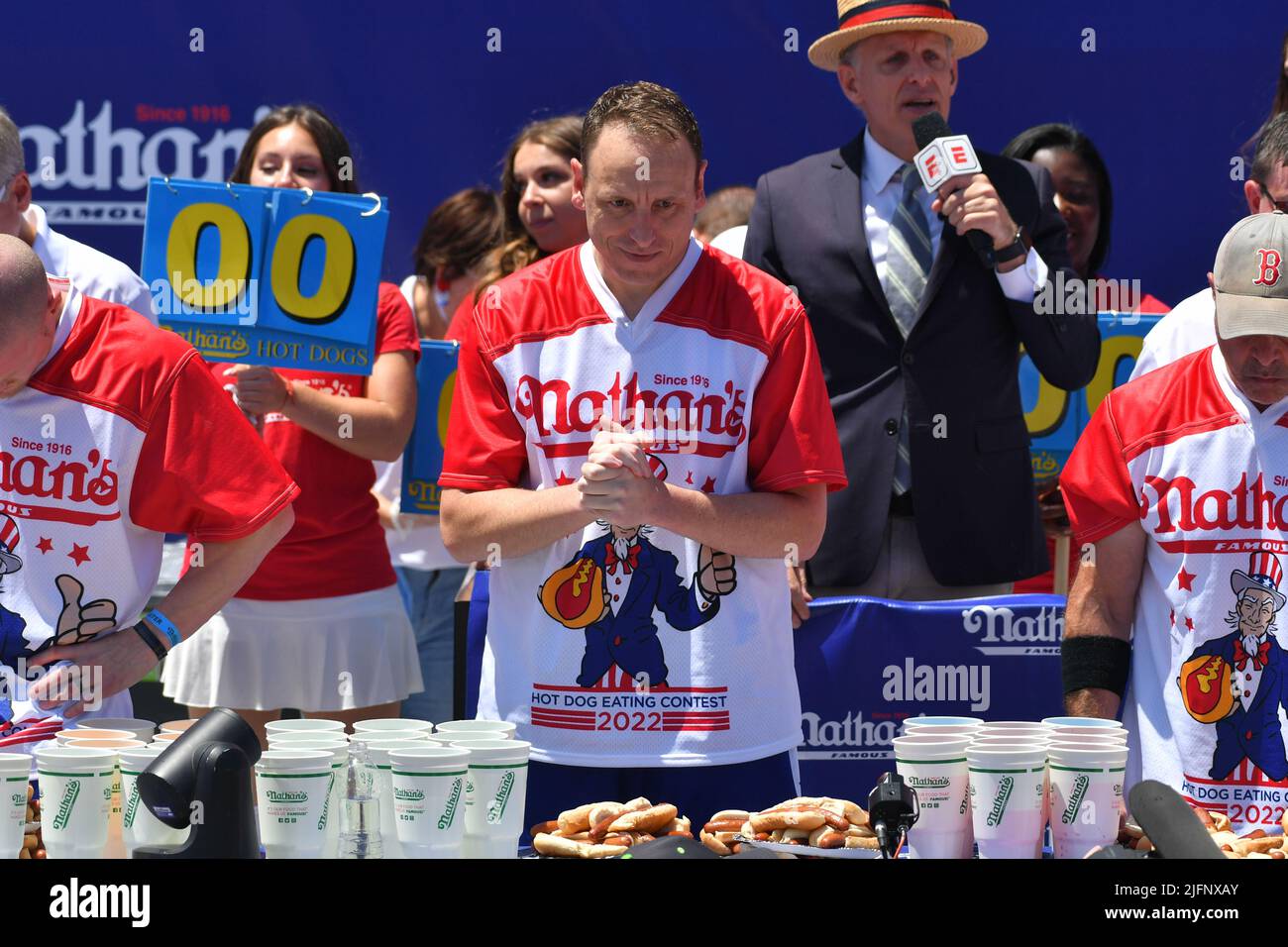 Professional competitive eater Joey Chestnut wins his 15th title eating