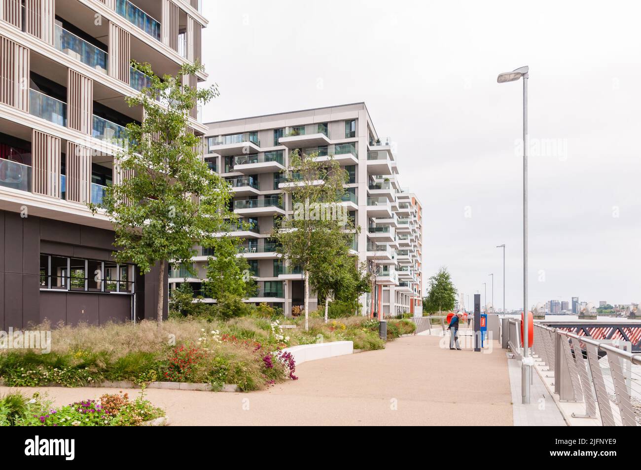 Royal Wharf Walk adjacent to Riverscape Luxury newbuild riverside