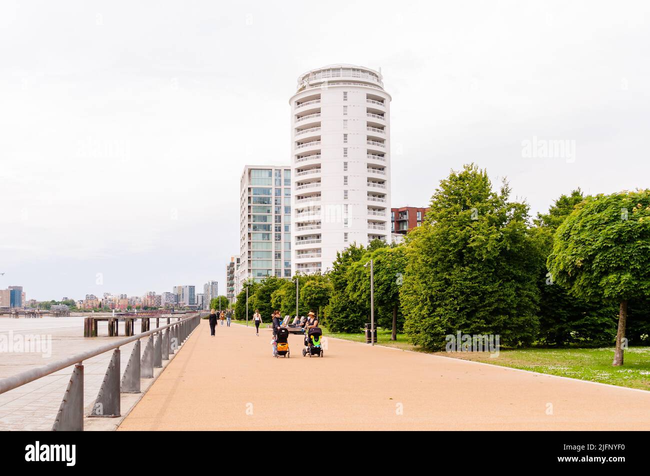 Royal Wharf Walk adjacent to Riverscape Luxury newbuild riverside