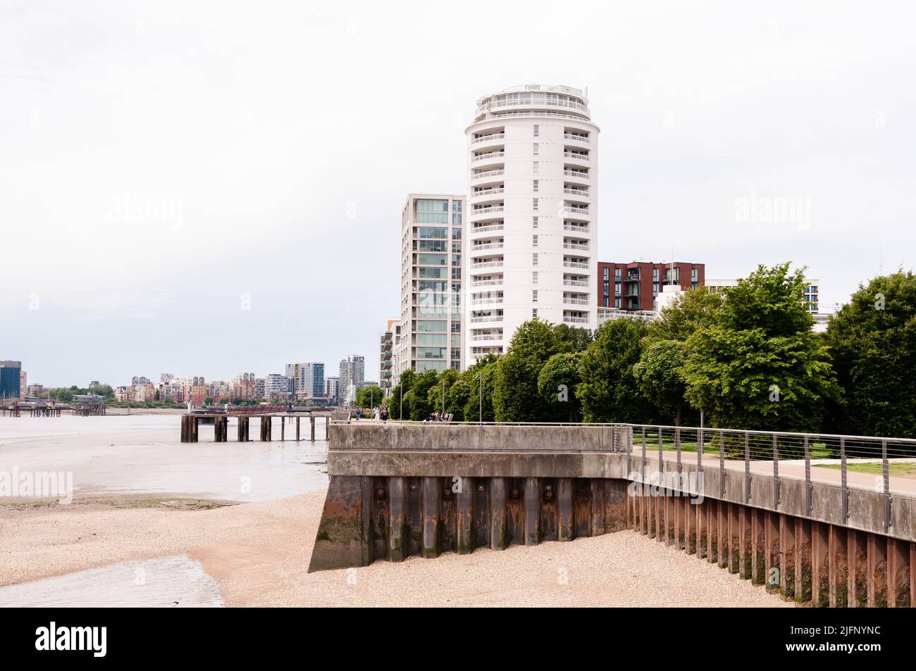 Modern apartments adjacent to Thames Barrier Park, Silvertown, Newham