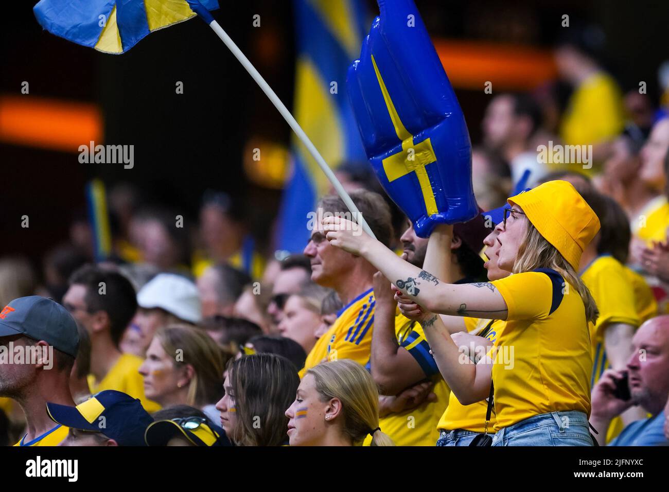 Sweden Fans Friends arena fans sweden hi-res stock photography and images - Alamy