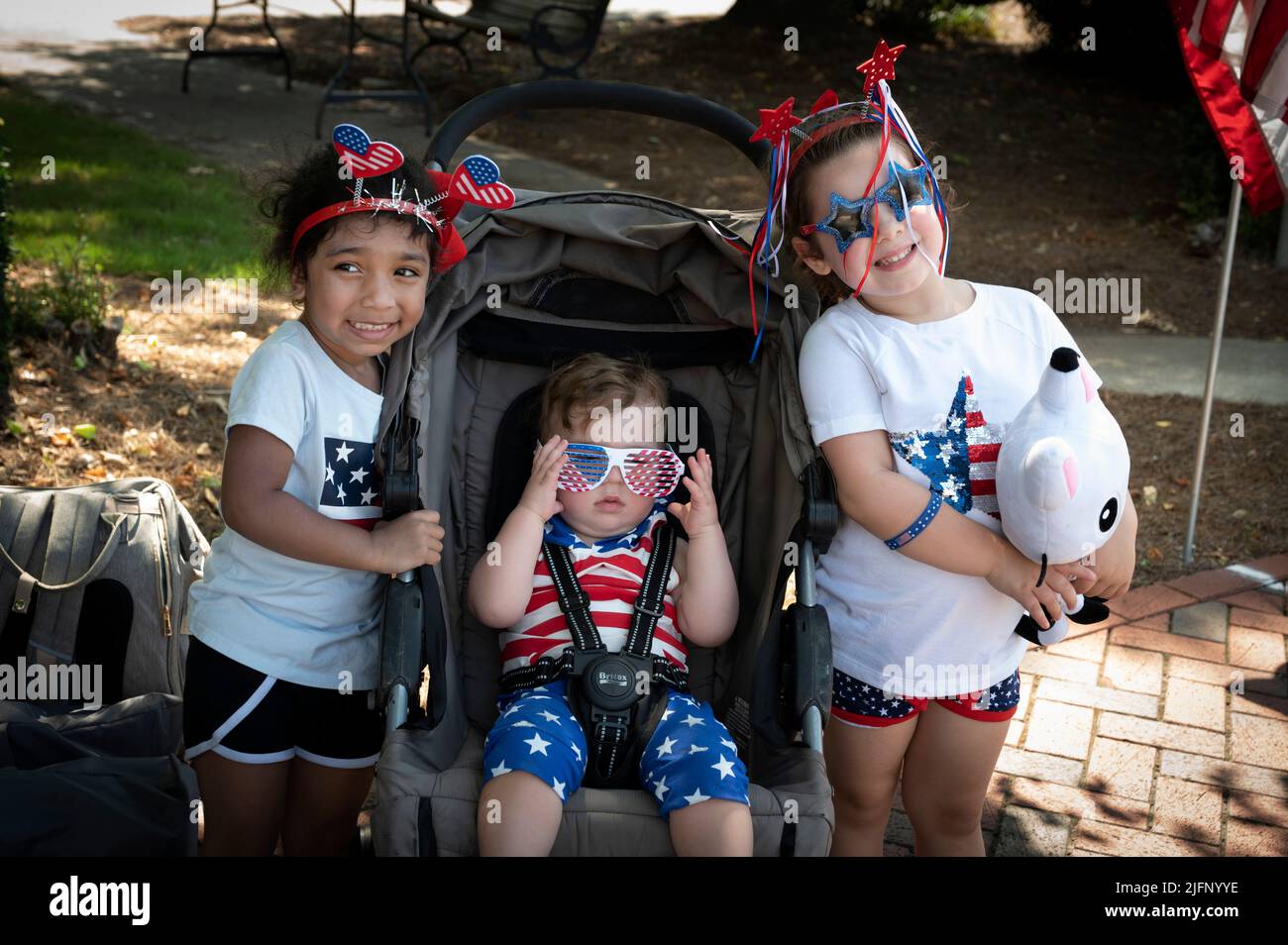 Kennesaw, USA. 3rd July, 2022. Children and their parents from