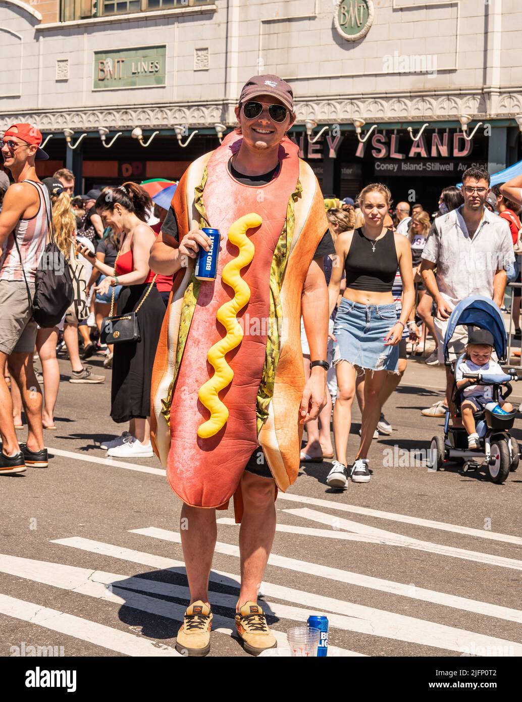 4th of July Celebration Independence Day. World Famous Nathan's Hot