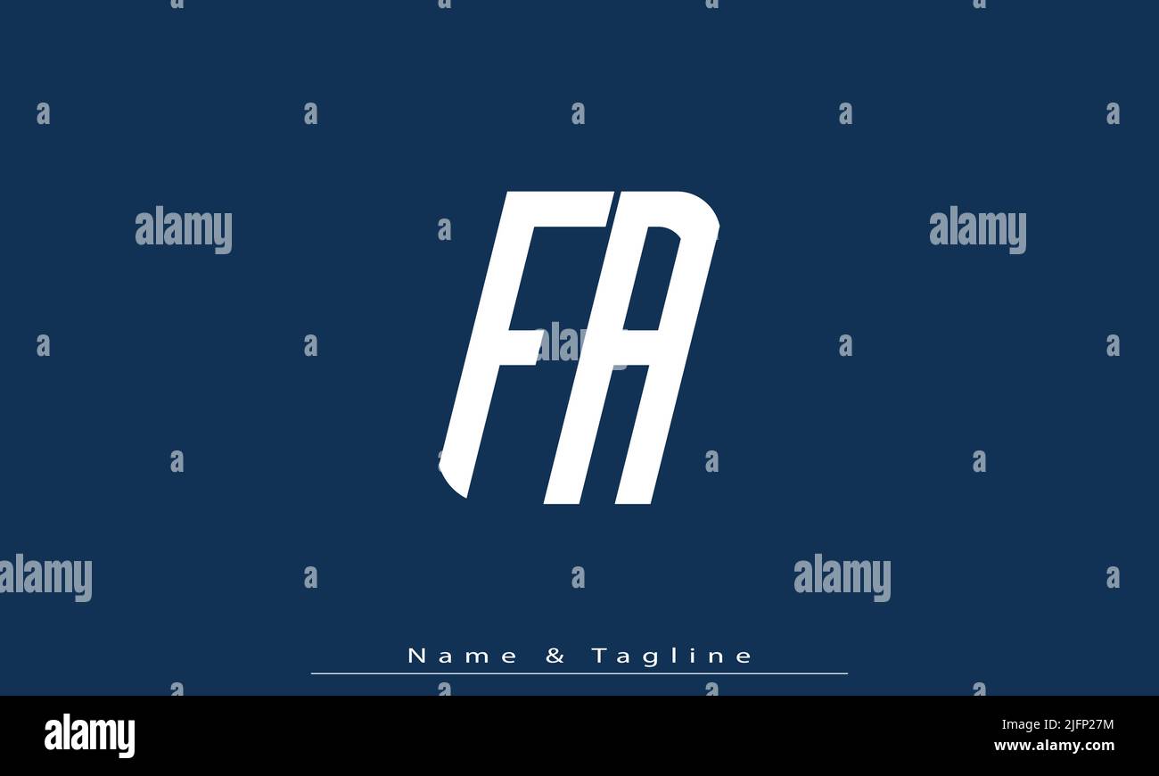 Alphabet letters Initials Monogram logo FA , AF Stock Vector