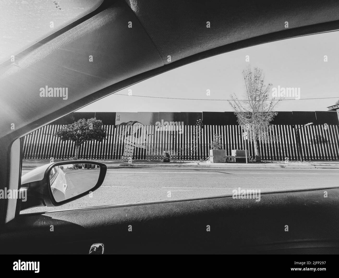 Mural on the border wall in Agua Prieta, Sonora, Mexico. Migration