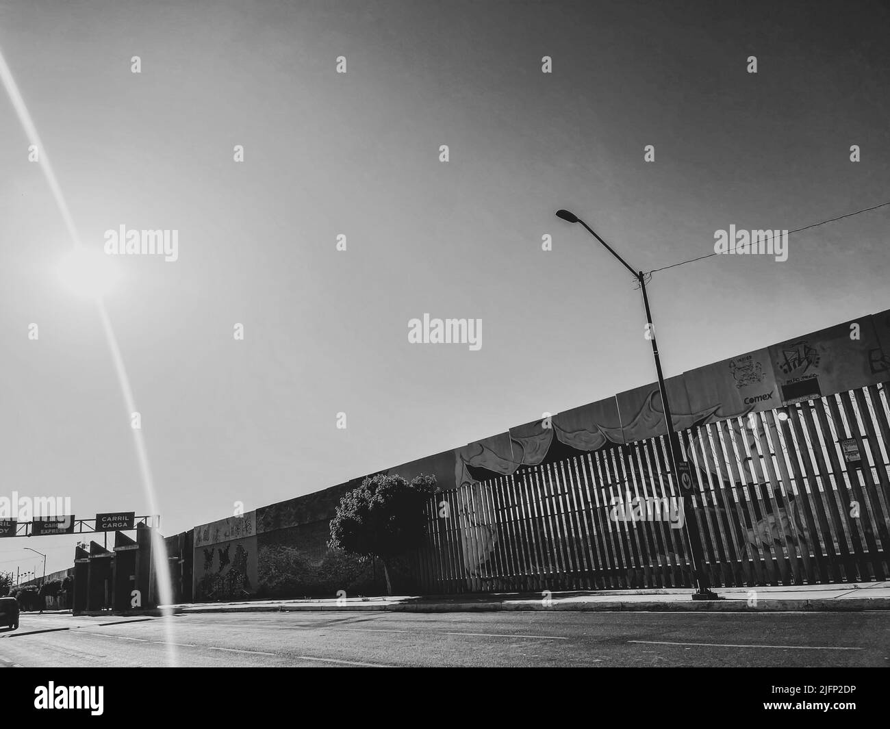 Mural on the border wall in Agua Prieta, Sonora, Mexico. Migration
