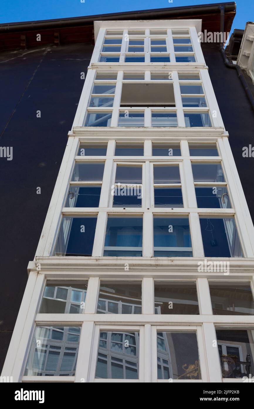 Windows of rural buildings in small Spanish towns Stock Photo Alamy
