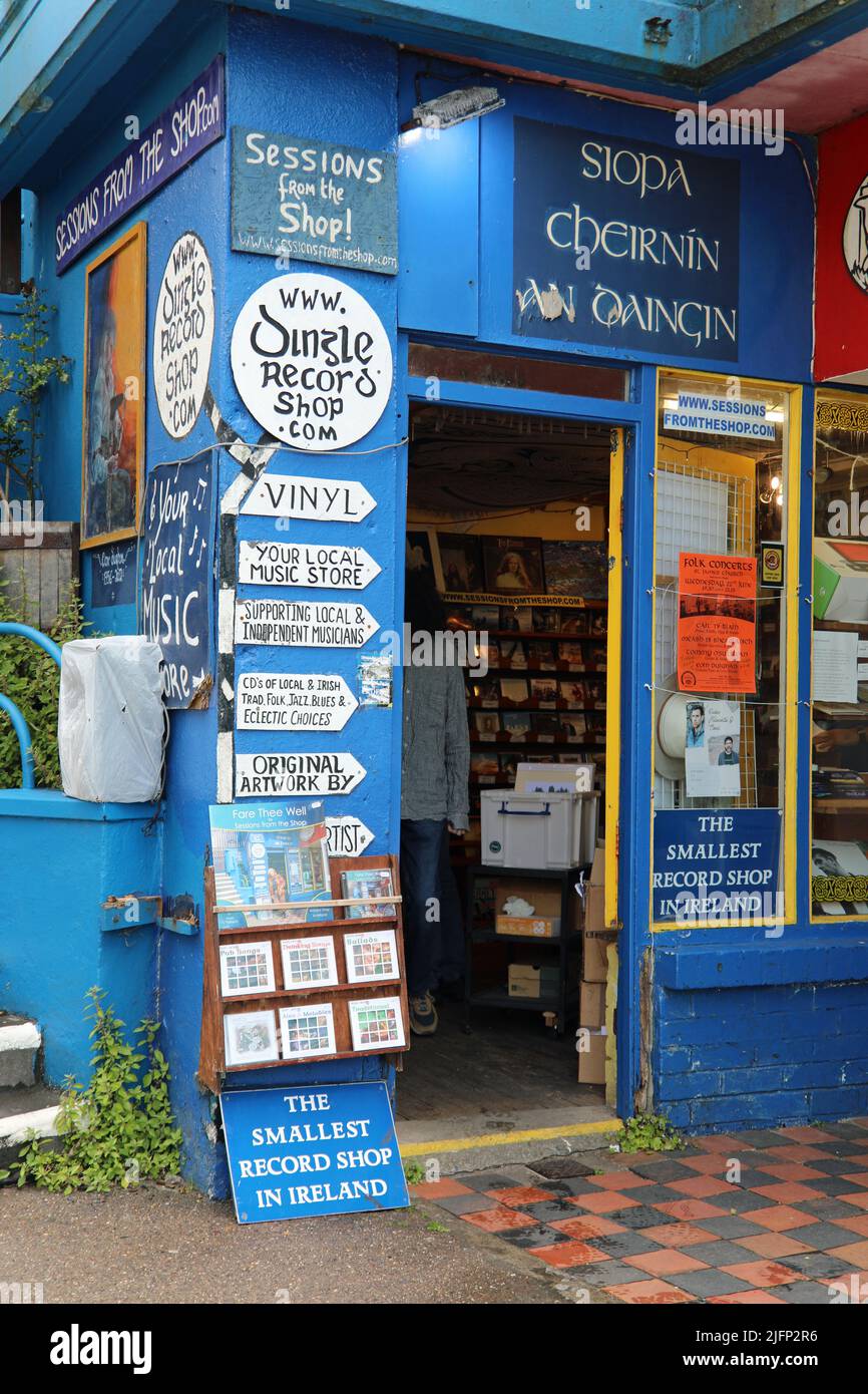 Dingle Record Shop in Ireland Stock Photo