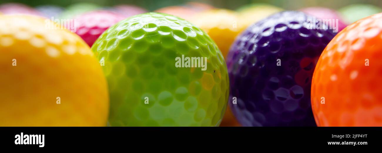 Photo of coloured golf balls hires stock photography and images Alamy