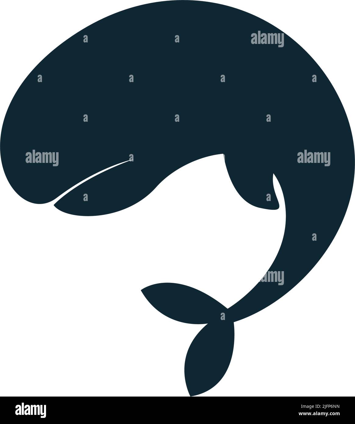 Whale icon logo illustration template Stock Vector Image & Art - Alamy