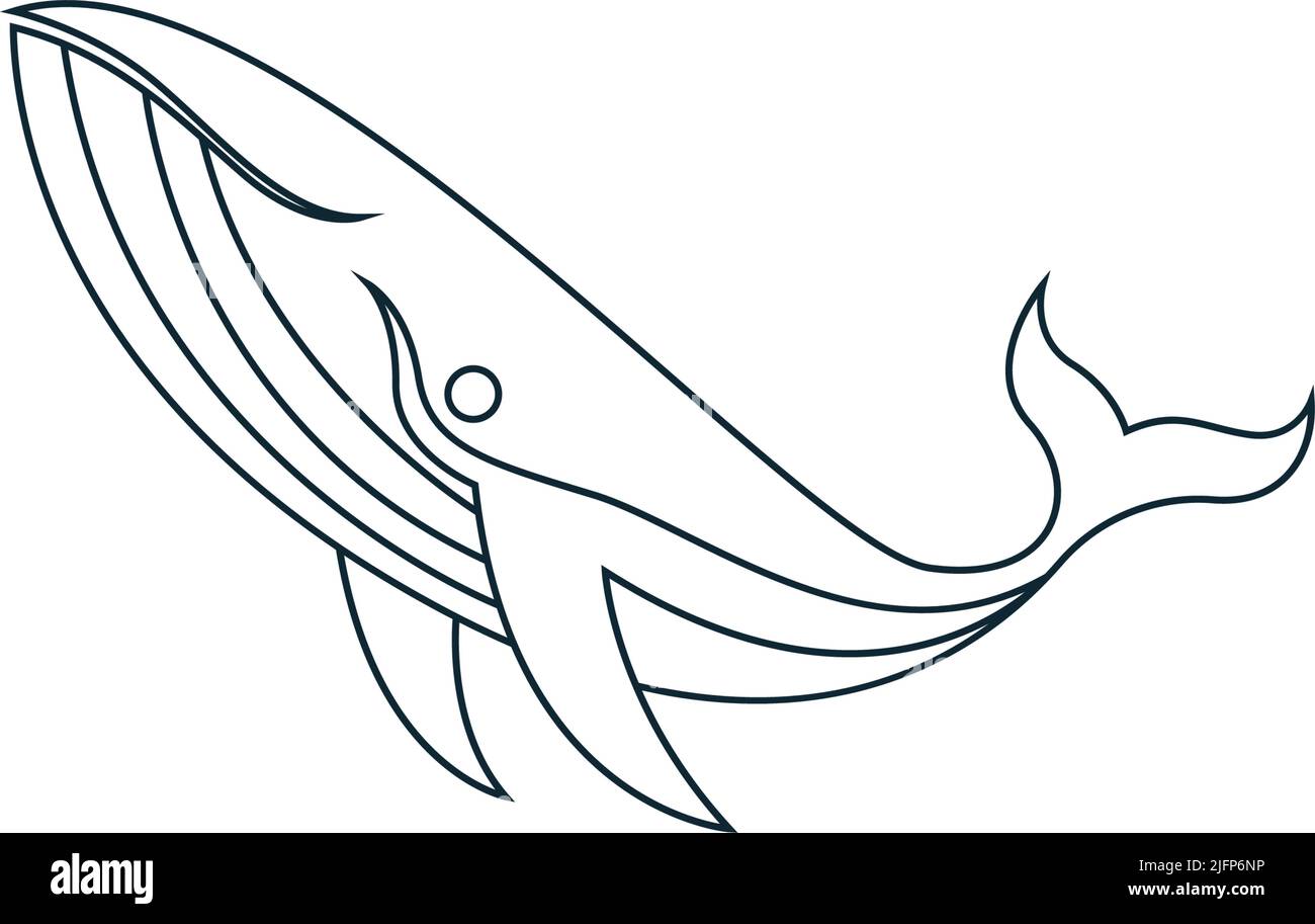 Whale icon logo illustration template Stock Vector Image & Art - Alamy