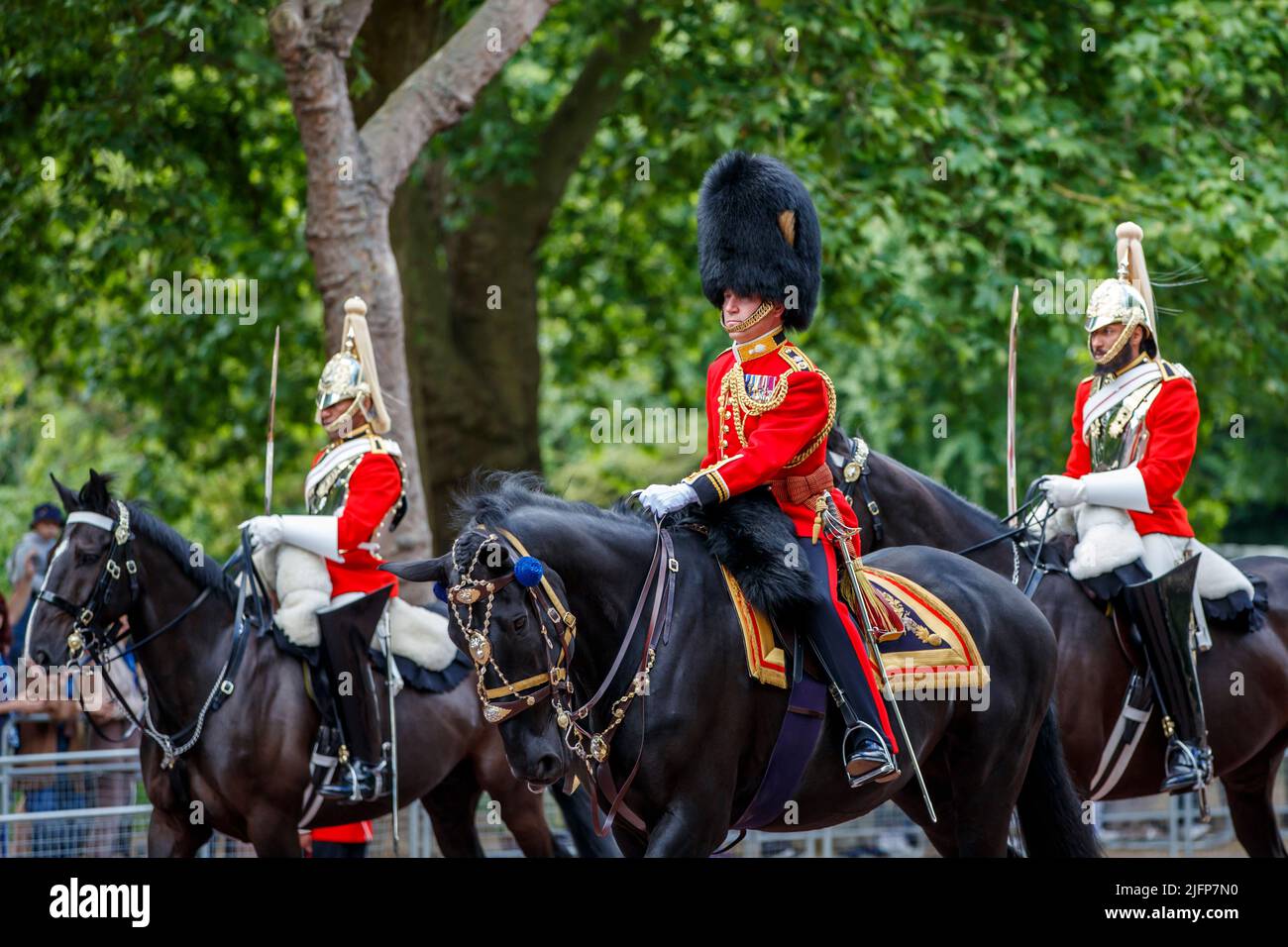 Lieutenant Colonel J Shaw at Trooping the Colour, Colonel’s Review in