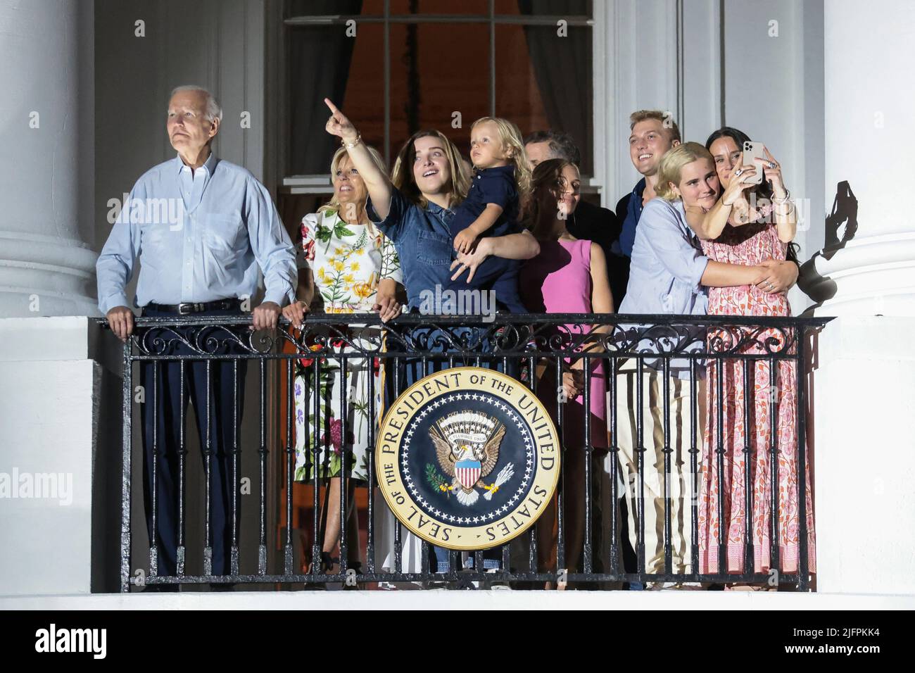 Washington, USA. 04th July, 2022. President Joe Biden watch the 4th of