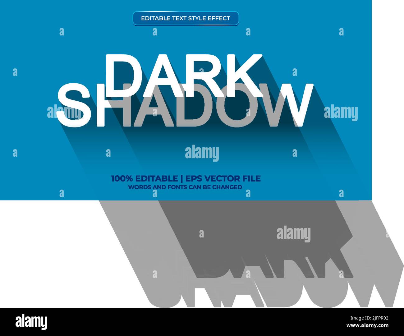 Dark Shadow - Editable Text Effect, Font Style Graphic Illustration Stock Vector