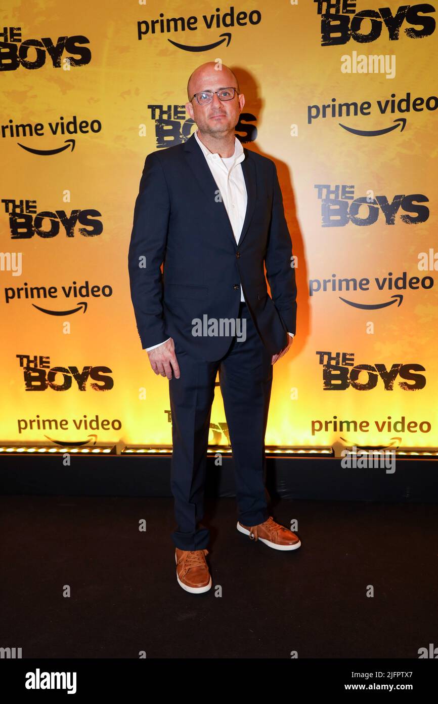 São Paulo, Brazil, 04/07/2022, Eric Kripke during the Red Tapede of the pre-premiere of the last episode of the series The Boys by Amazon Prime Video at Palacio Tangara in São Paulo on Monday night (4). (Photo: Vanessa Carvalho/Brazil Photo Press) Credit: Brazil Photo Press/Alamy Live News Stock Photo