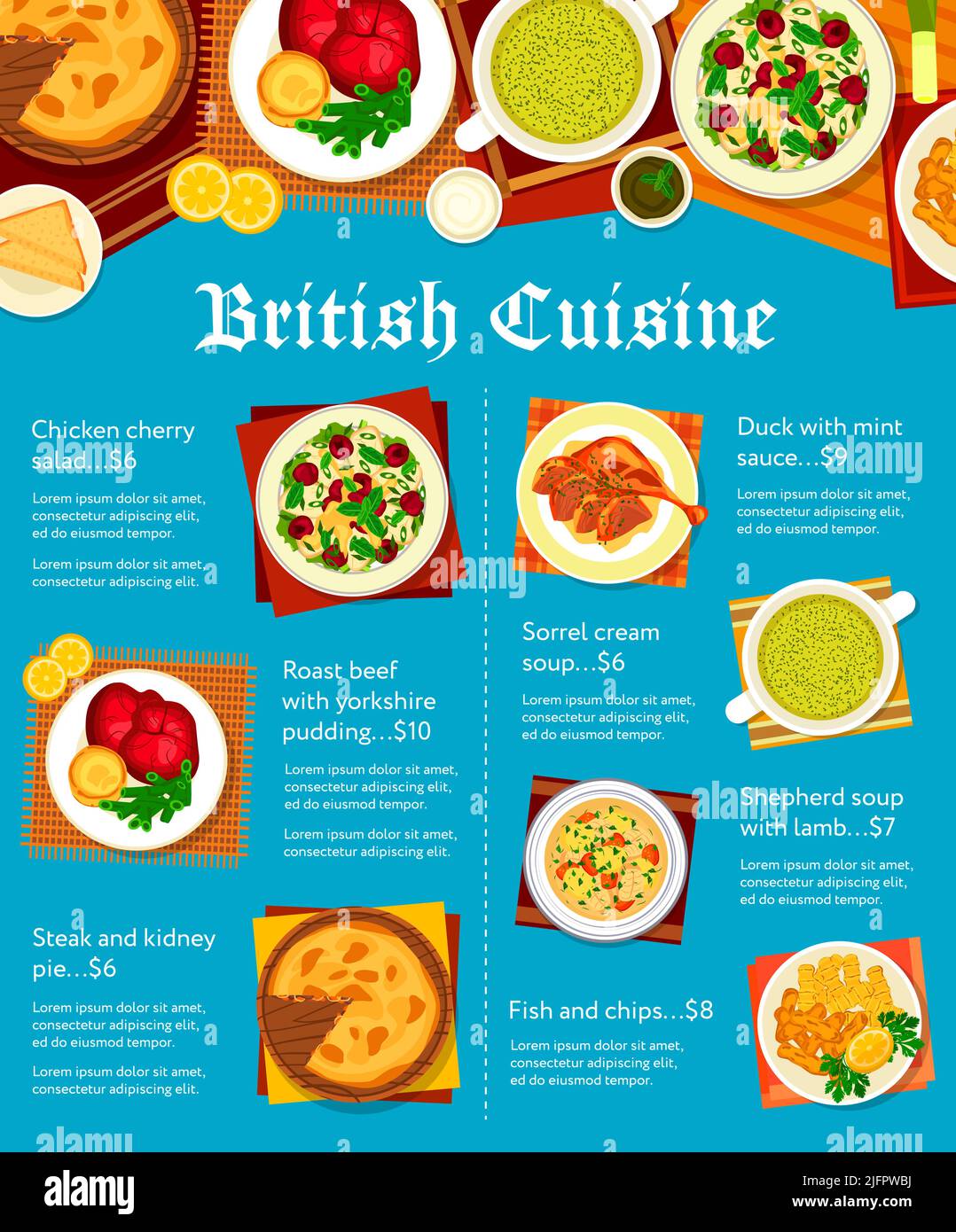 Roast beef and yorkshire pudding Stock Vector Images Alamy