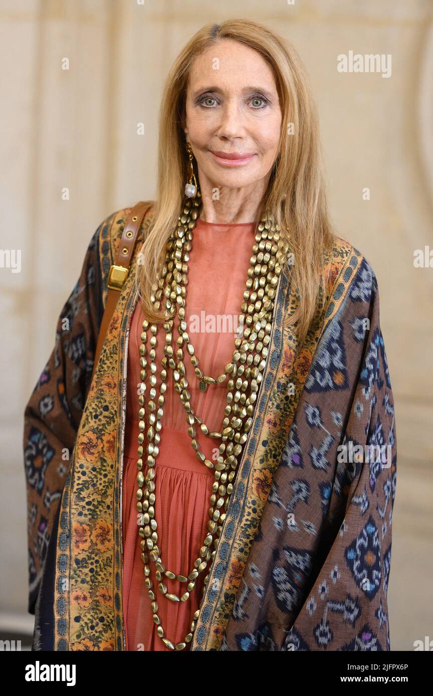Paris, France. July 04, 2022, Marisa Berenson attends the Christian Dior  Haute Couture Fall Winter 2022