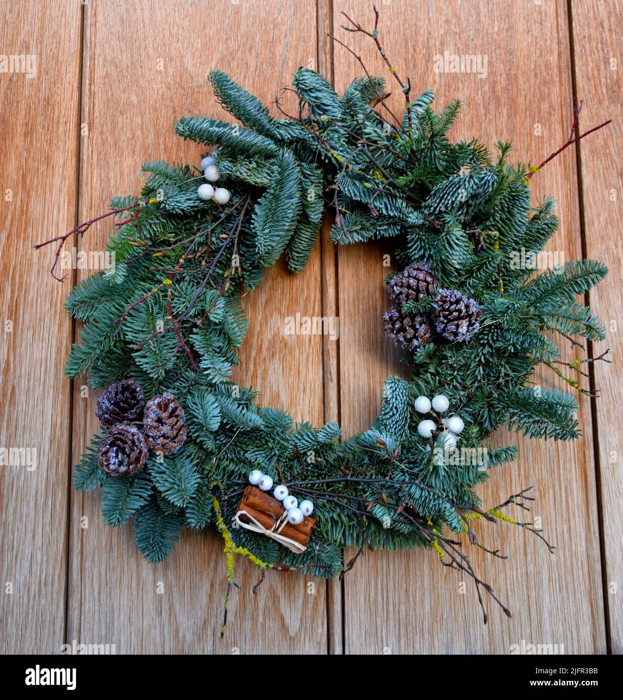 fir christmas wreath, england Stock Photo