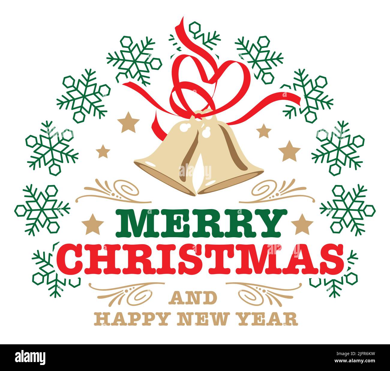 Christmas Symbol, Emblem, Or Label Isolated On A White Background ...