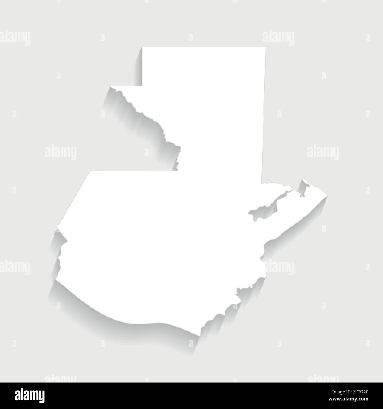 Simple white Guatemala map on gray background, vector, illustration, eps 10 file Stock Vector