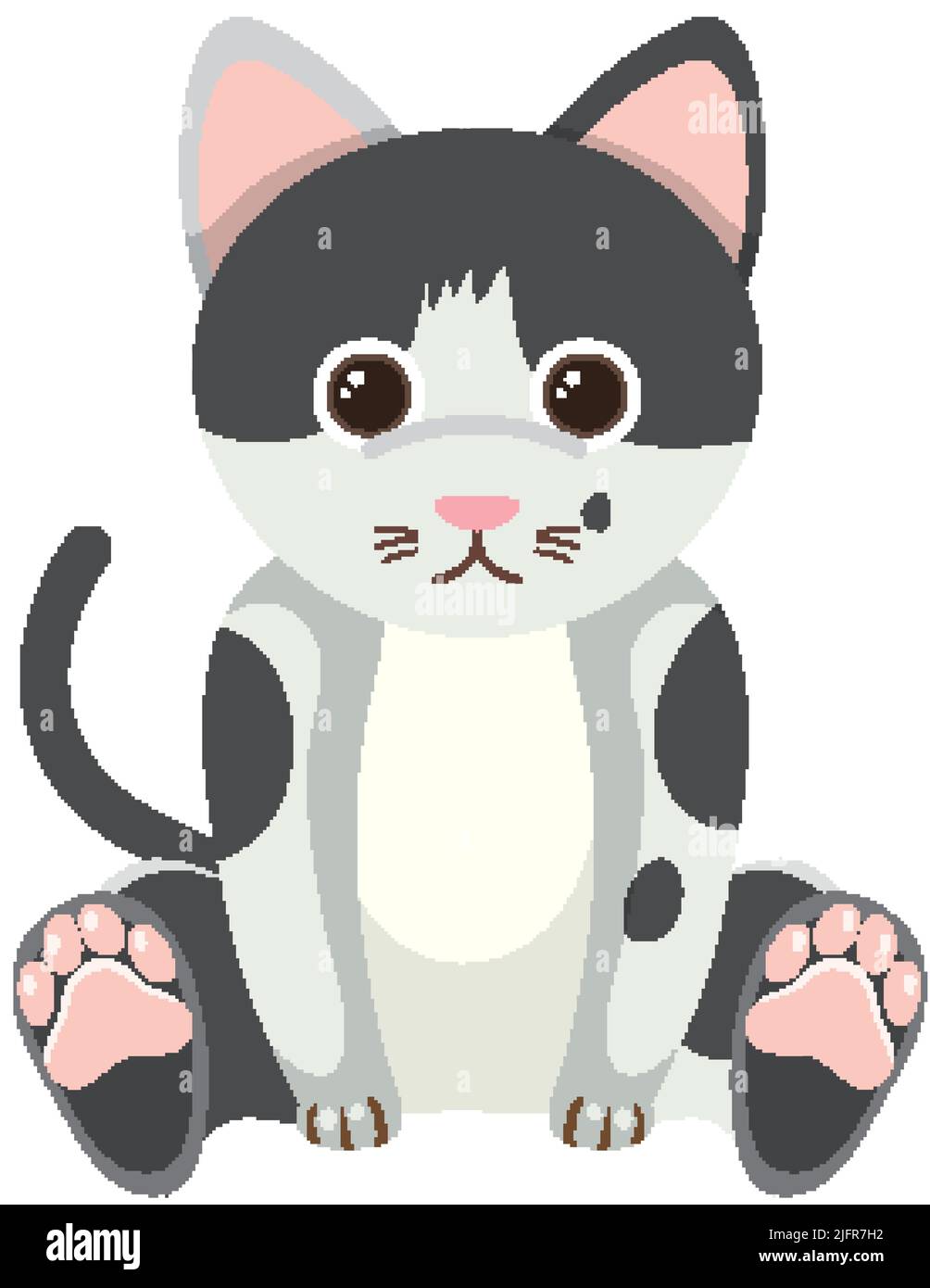 Cute cat in flat style isolated illustration Stock Vector Image & Art ...