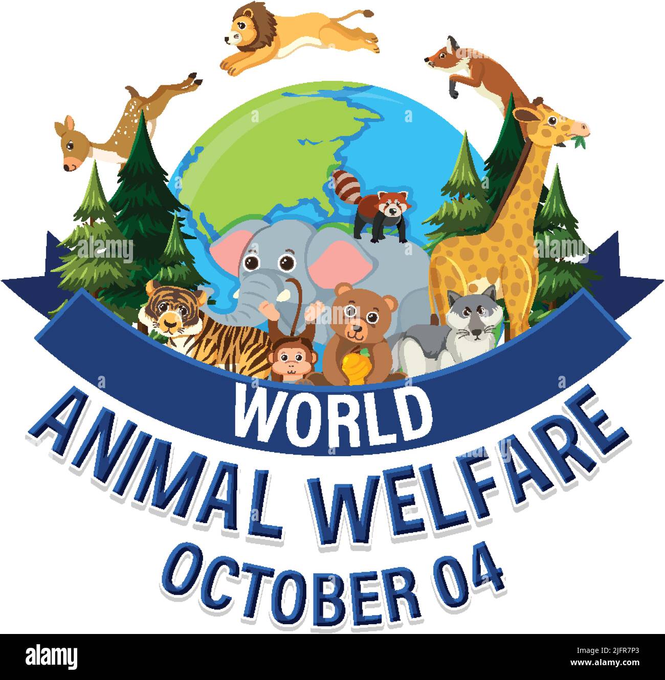 World Animal Welfare Day Poster illustration Stock Vector Image & Art