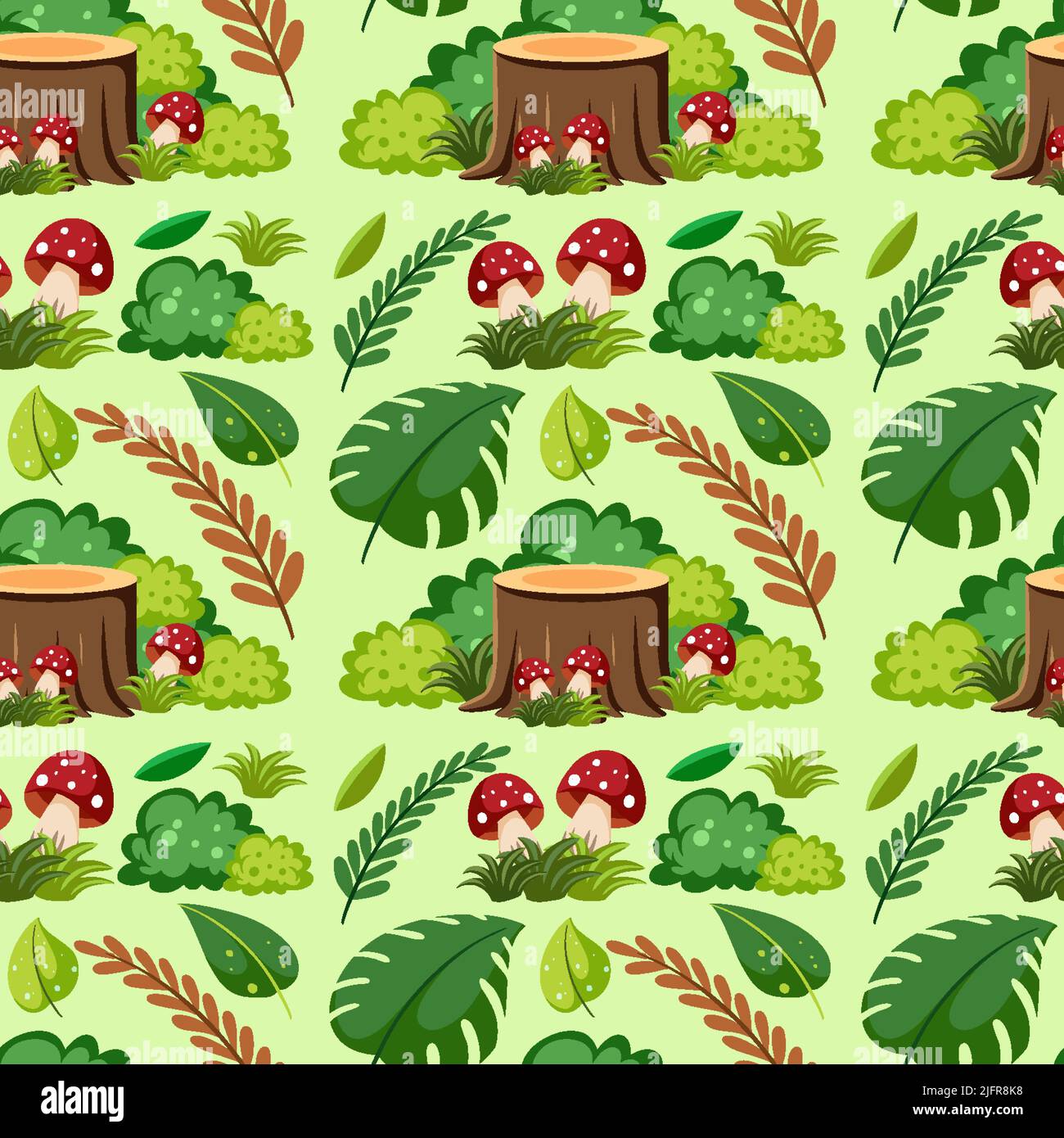 Various plants seamless pattern illustration Stock Vector Image & Art ...